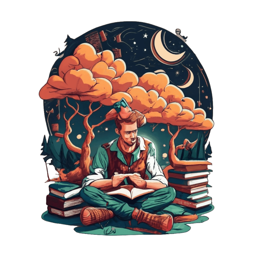 Man reading a book